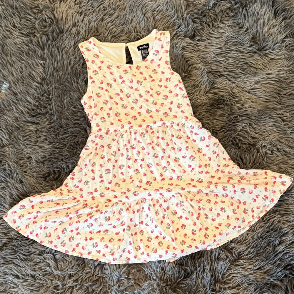 Zunie Cream Sleeveless Scoop Neck Sundress